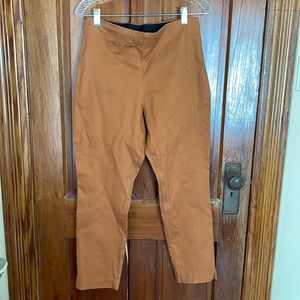 Side zip pants, elastic waist